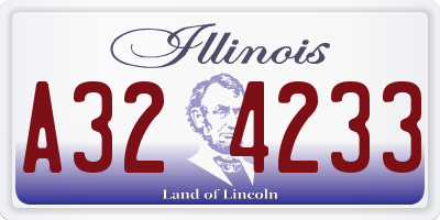 IL license plate A324233
