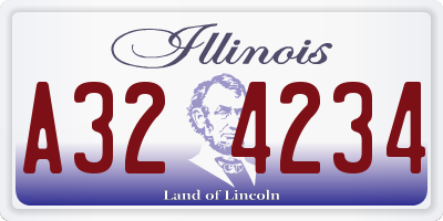 IL license plate A324234