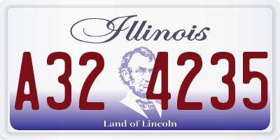 IL license plate A324235