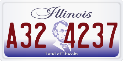 IL license plate A324237