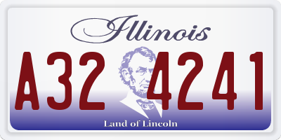 IL license plate A324241