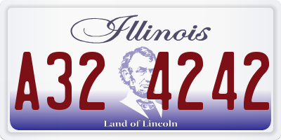 IL license plate A324242