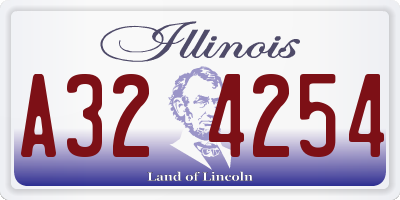 IL license plate A324254
