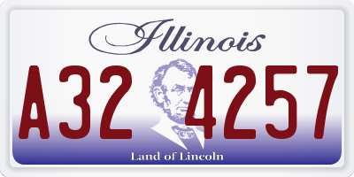 IL license plate A324257