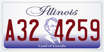 IL license plate A324259