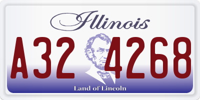 IL license plate A324268