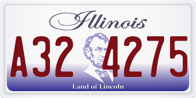 IL license plate A324275