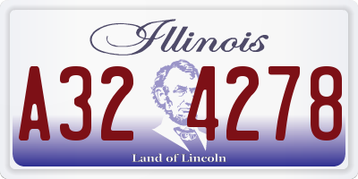 IL license plate A324278