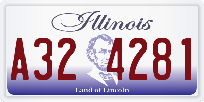 IL license plate A324281