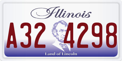 IL license plate A324298