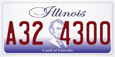 IL license plate A324300