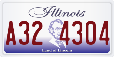 IL license plate A324304