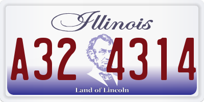 IL license plate A324314