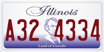 IL license plate A324334