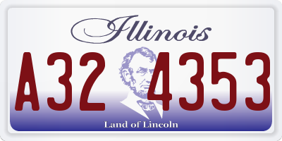 IL license plate A324353