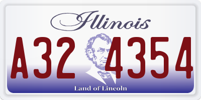 IL license plate A324354