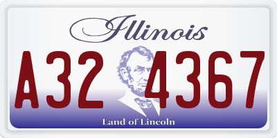 IL license plate A324367