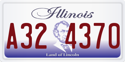 IL license plate A324370