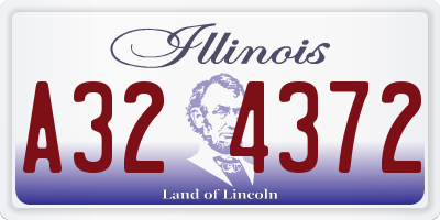 IL license plate A324372