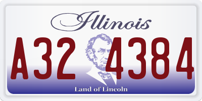 IL license plate A324384