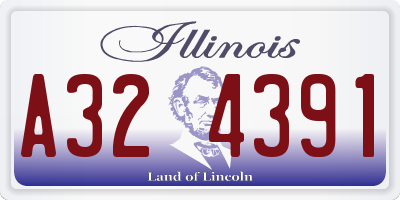 IL license plate A324391