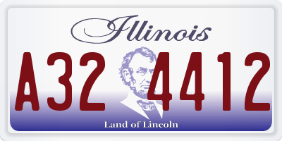 IL license plate A324412