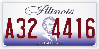 IL license plate A324416
