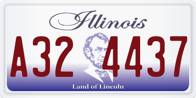 IL license plate A324437