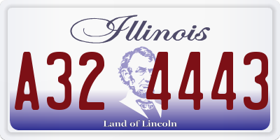 IL license plate A324443
