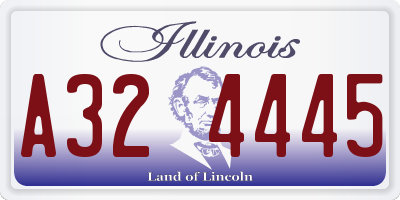 IL license plate A324445