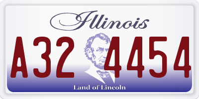 IL license plate A324454