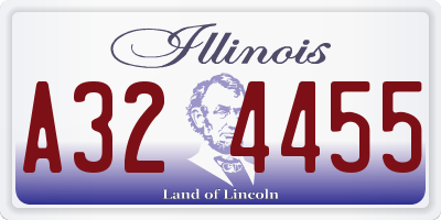 IL license plate A324455