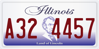 IL license plate A324457