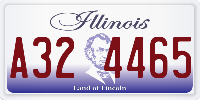 IL license plate A324465