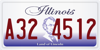 IL license plate A324512