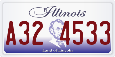 IL license plate A324533