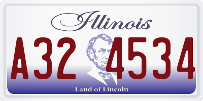 IL license plate A324534