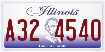 IL license plate A324540