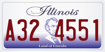 IL license plate A324551
