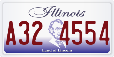 IL license plate A324554