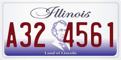 IL license plate A324561