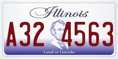 IL license plate A324563