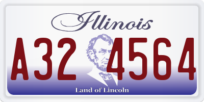IL license plate A324564