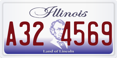 IL license plate A324569