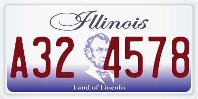 IL license plate A324578