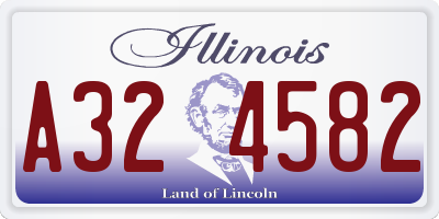 IL license plate A324582