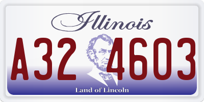 IL license plate A324603