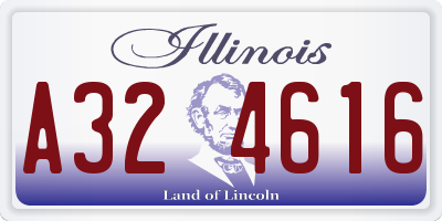 IL license plate A324616