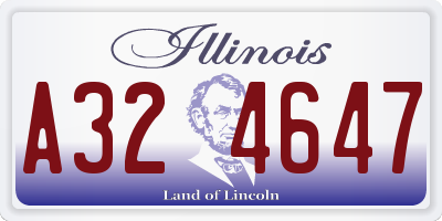 IL license plate A324647