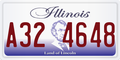 IL license plate A324648